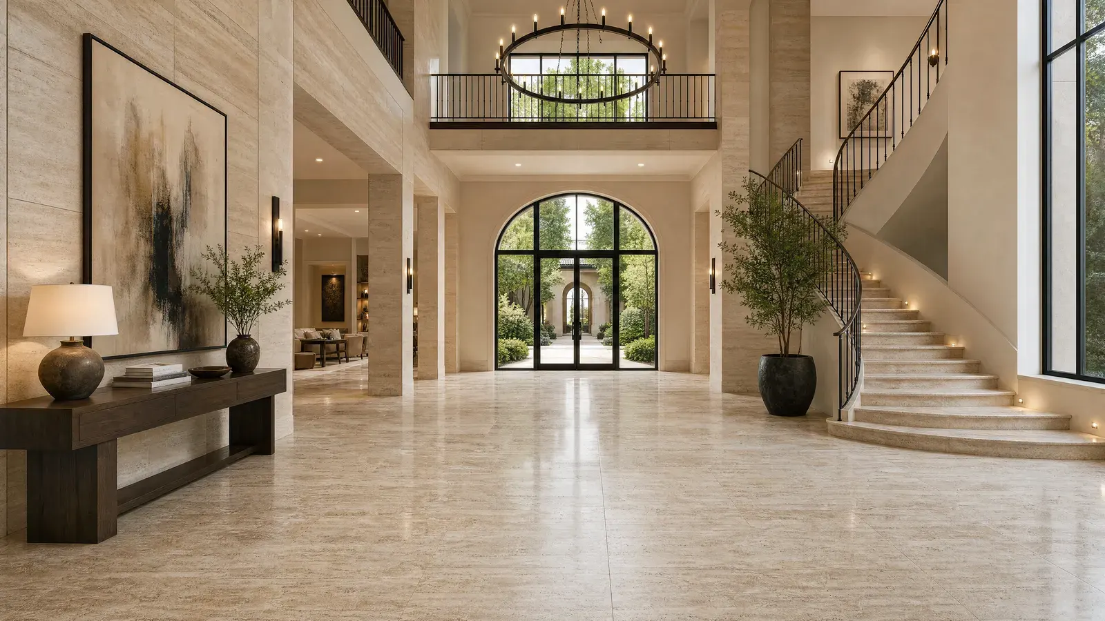 Foyer — Beige Travertine