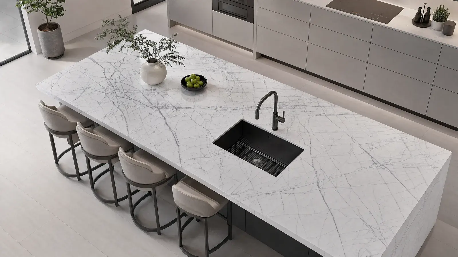 Kitchen — Spider White Countertop